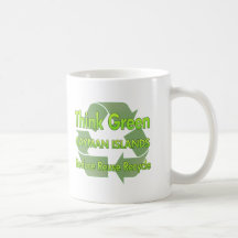 Think Green Cayman Islands Coffee Mugs
