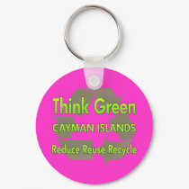 Think Green Cayman Islands keychains