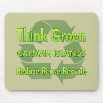 Think Green Cayman Islands mousepads by FlagStore Think Green Cayman Islands mousepads