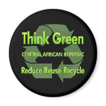 Think Green Central African Republic magnets by FlagStore Think Green Central African Republic magnets