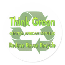 Think Green Central African Republic stickers