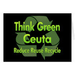Think Green Ceuta Greeting Cards
