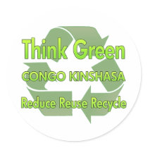 Think Green Congo Kinshasa Stickers