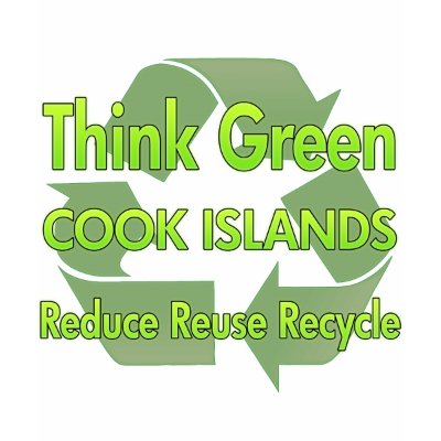 Think Green Cook Islands T-shirt by FlagStore