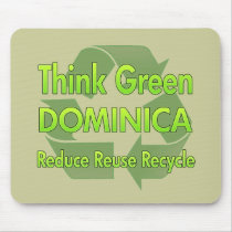 Think Green Dominica mousepads by FlagStore Think Green Dominica mousepads