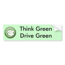 Think Green Drive Green Bumper Sticker bumper stickers