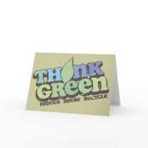 Think Green Earth Day Greeting Card