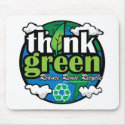 Think Green Earth mousepads by fightcancertees Think Green Earth mousepads