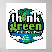 Think Green Earth Posters