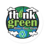 Think Green Earth stickers