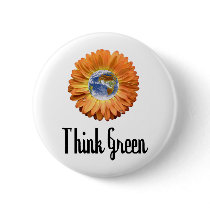 Think Green ecology products! buttons by angeria Think Green ecology products! buttons