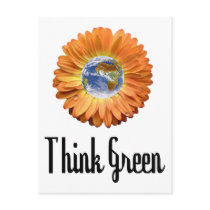 Think Green ecology products! postcards by angeria Think Green ecology products! postcards