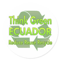 Think Green Ecuador stickers