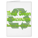 Think Green El Salvador Greeting Card