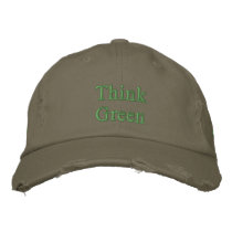 Think Green embroidered hats