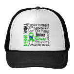 Think Green Environment Collage Hats