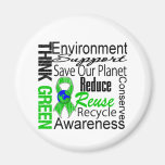 Think Green Environment Collage Magnets