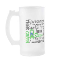 Think Green Environment Collage mugs
