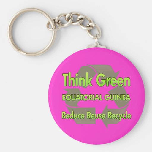 Think Green Equatorial Guinea Key Chain