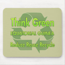Think Green Equatorial Guinea mousepads by FlagStore Think Green Equatorial Guinea mousepads