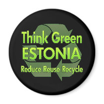 Think Green Estonia magnets by FlagStore Think Green Estonia magnets