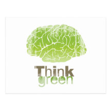 THINK GREEN Faded.png Postcard