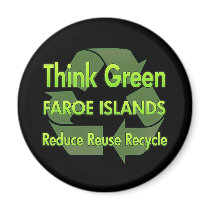 Think Green Faroe Islands magnets by FlagStore Think Green Faroe Islands magnets