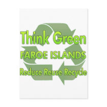 Think Green Faroe Islands postcards by FlagStore Think Green Faroe Islands postcards