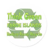 Think Green Faroe Islands stickers by FlagStore Think Green Faroe Islands stickers
