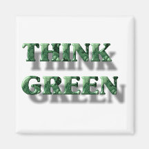 Think Green Fridge Magnet