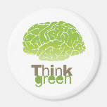 THINK GREEN FRIDGE MAGNET