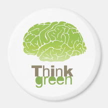 THINK GREEN FRIDGE MAGNET