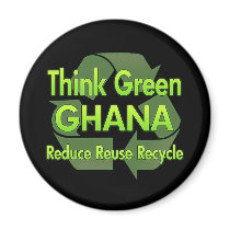 Think Green Ghana magnets by FlagStore Think Green Ghana magnets