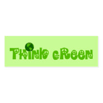 Think Green Globe Bookmark business cards