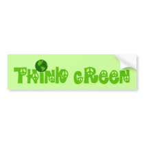 Think Green Globe Bumper Sticker bumper stickers