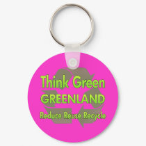 Think Green Greenland keychains
