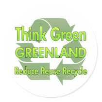 Think Green Greenland stickers