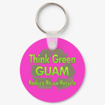 Think Green Guam keychains