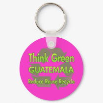 Think Green Guatemala keychains by FlagStore Think Green Guatemala keychains