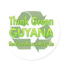 Think Green Guyana stickers