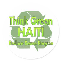 Think Green Haiti stickers by FlagStore Think Green Haiti stickers