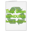 Think Green Honduras cards by FlagStore Think Green Honduras cards
