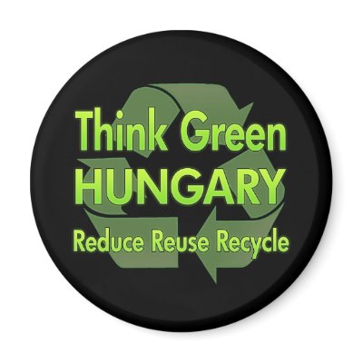 Think Green Hungary Fridge Magnets by FlagStore