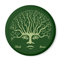 Think Green II Refrigerator Magnets