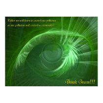 Think Green Inspirational Poster posters by Teknowizard Think Green Inspirational Poster posters