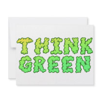 Think Green invitations