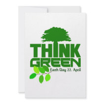 Think Green invitation - customize!