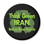 Think Green Iran Refrigerator Magnets
