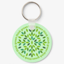 Think Green Keychain by teeboutique Think Green Keychain