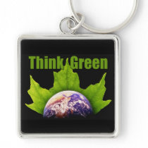 Think Green Keychain